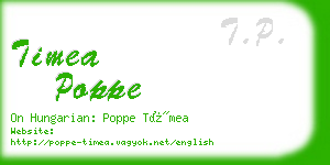 timea poppe business card